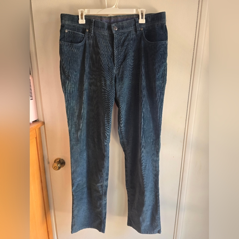 HILTL Men's Blue Corduroy Pants 36x34